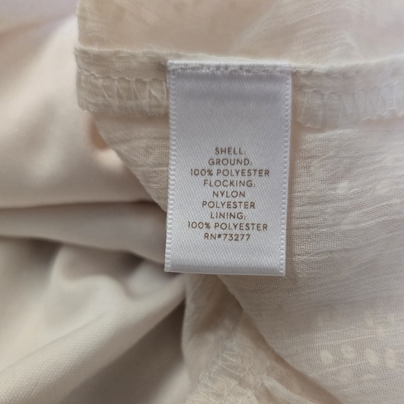 LC Lauren Conrad Ivory Sheer Dress. Size M - Picture 4 of 9